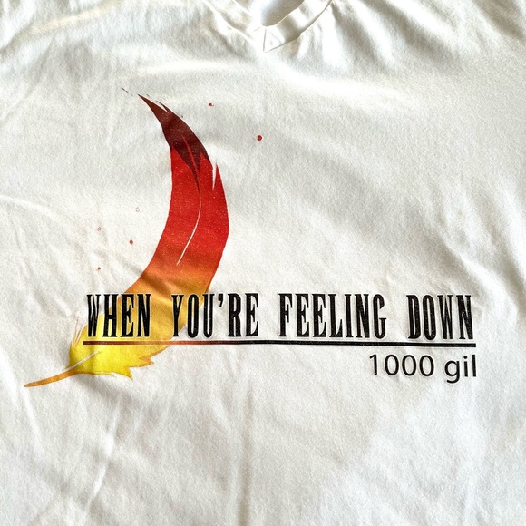 Bibisama Final Fantasy “When You’re Feeling Down” T-Shirt Anime Streetwear Sz S - Picture 6 of 12